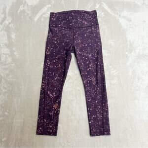 Athleta Leggings Womens XS Purple Pocket‎ Splat Capri Pants Athletic Gym Workout